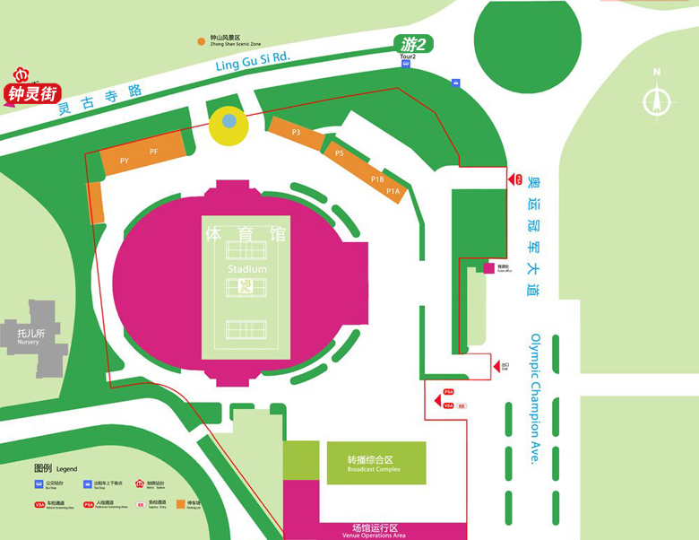 南京体育学院(网球场馆)地图