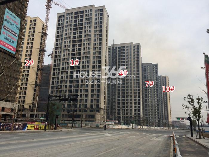 保亿风景晨园1、2、4、7、10号楼施工进程图（2015.2）