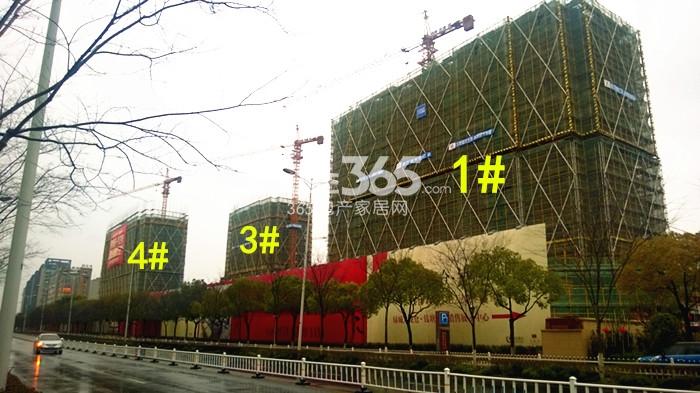 绿城九龙仓钱塘明月1、3、4号楼施工实景图 2015年2月摄 