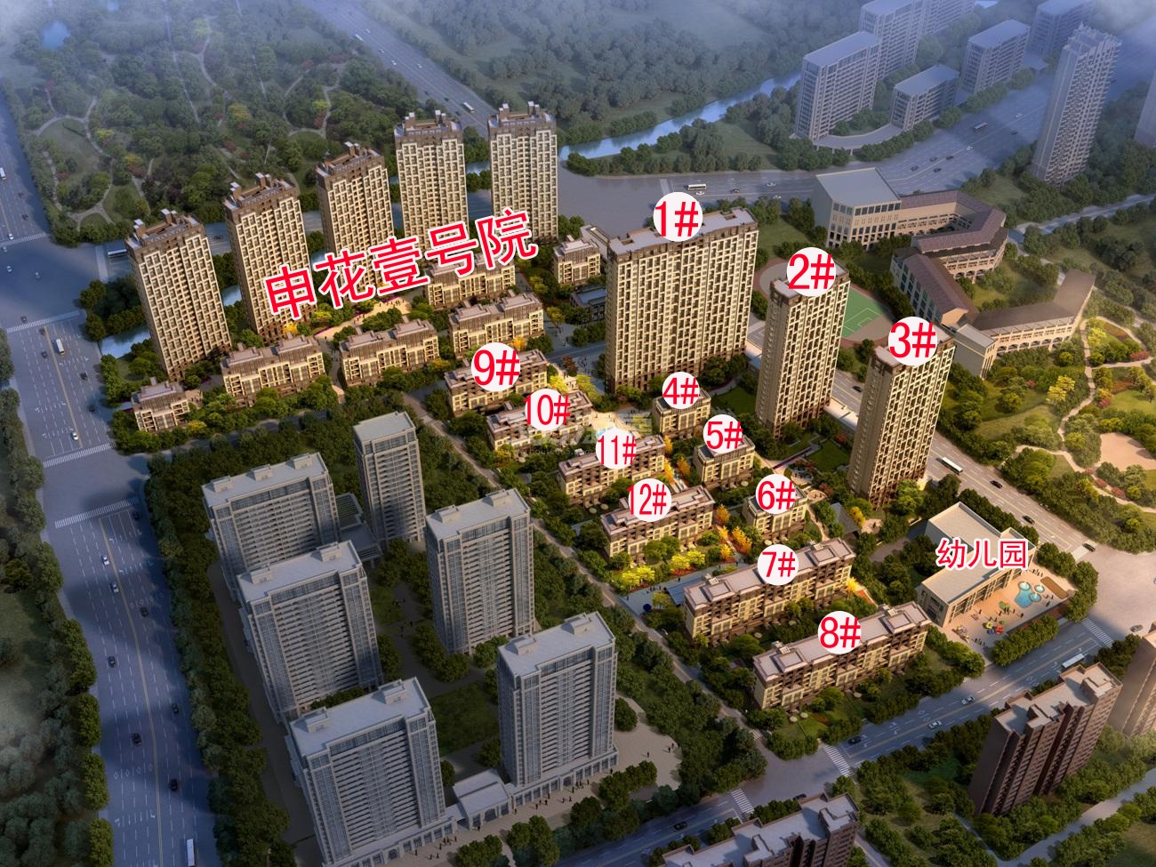 景瑞悦西台项目鸟瞰图