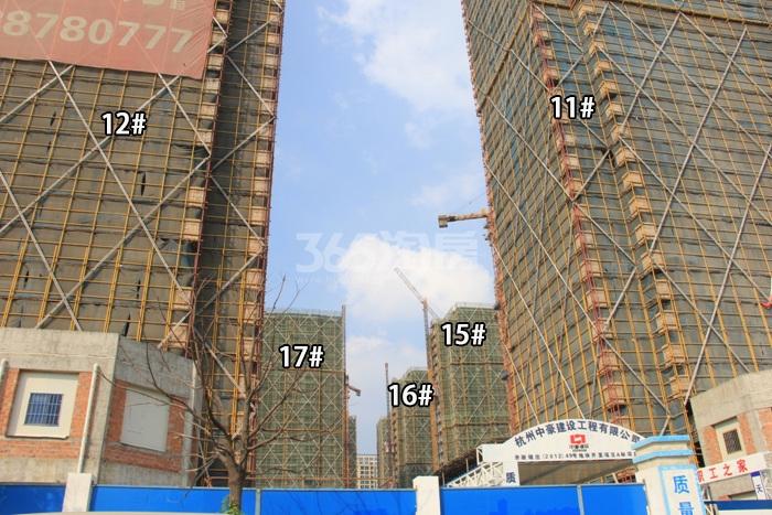滨江万家名城二期11、12、15-17号楼施工实景图 2015年10月摄