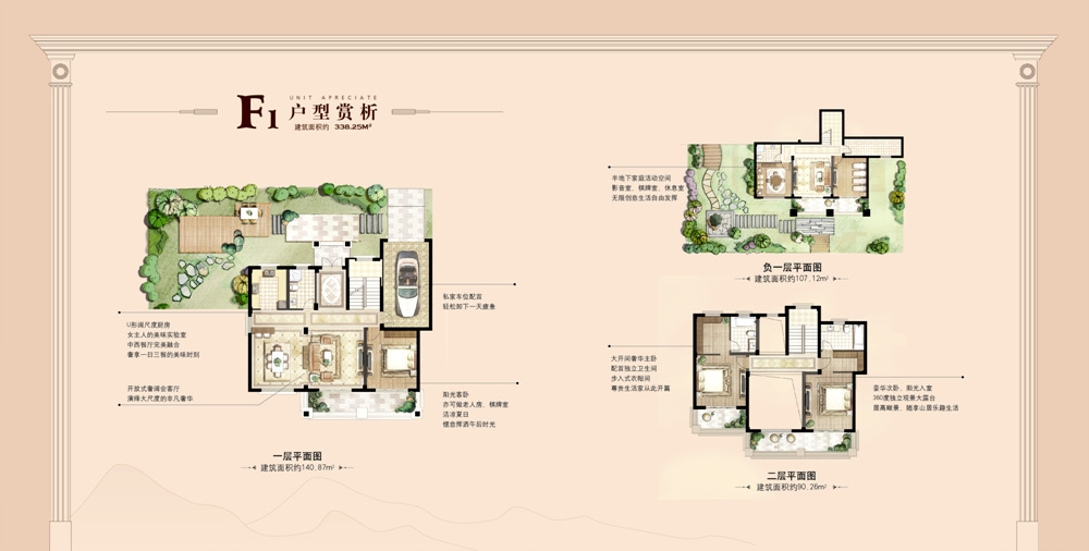 锦隆云山墅338㎡f1户型图