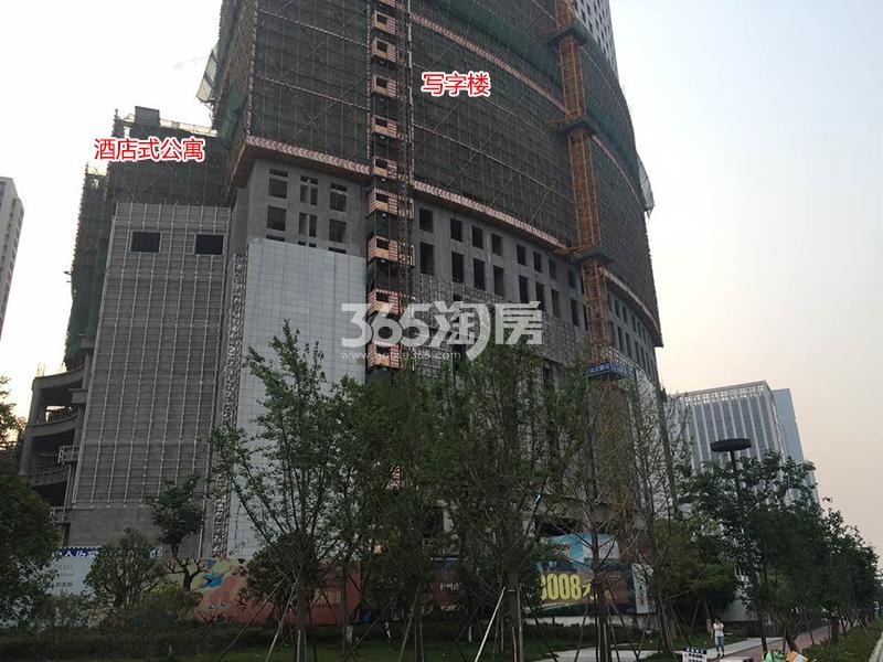 华元欢乐城西区写字楼、酒店式公寓施工进程（2017.5）