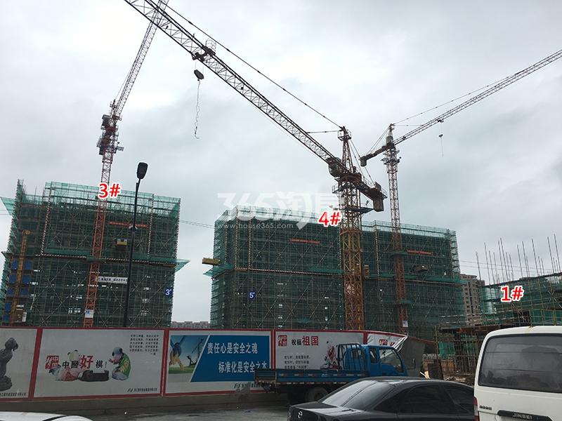 悦青蓝项目1、3、4号楼施工进程（2017.9）